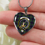 Lumsden Hunting Scottish Clan Heart Necklacemother's day gifts, gifts for mom, best gift for girlfriend, Tartan Heart Necklace Jewelry, Gold Heart Necklace, Silver Heart Necklace, Plaid Heart Necklace