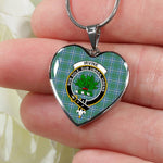 Irvine Scottish Clan Heart Necklacemother's day gifts, gifts for mom, best gift for girlfriend, Tartan Heart Necklace Jewelry, Gold Heart Necklace, Silver Heart Necklace, Plaid Heart Necklace