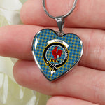 Laing Scottish Clan Heart Necklacemother's day gifts, gifts for mom, best gift for girlfriend, Tartan Heart Necklace Jewelry, Gold Heart Necklace, Silver Heart Necklace, Plaid Heart Necklace