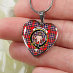 MacFarlane Modern Scottish Clan Heart Necklacemother's day gifts, gifts for mom, best gift for girlfriend, Tartan Heart Necklace Jewelry, Gold Heart Necklace, Silver Heart Necklace, Plaid Heart Necklace