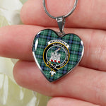 MacDonald Clan Ranald Of The Isles Hunting Ancient Scottish Clan Heart Necklacemother's day gifts, gifts for mom, best gift for girlfriend, Tartan Heart Necklace Jewelry, Gold Heart Necklace, Silver Heart Necklace, Plaid Heart Necklace