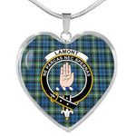 Lamont Ancient Scottish Clan Heart Necklacemother's day gifts, gifts for mom, best gift for girlfriend, Tartan Heart Necklace Jewelry, Gold Heart Necklace, Silver Heart Necklace, Plaid Heart Necklace