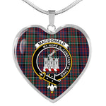 MacDonald Clan Ranald Scottish Clan Heart Necklacemother's day gifts, gifts for mom, best gift for girlfriend, Tartan Heart Necklace Jewelry, Gold Heart Necklace, Silver Heart Necklace, Plaid Heart Necklace