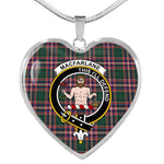 MacFarlane Hunting Modern Scottish Clan Heart Necklacemother's day gifts, gifts for mom, best gift for girlfriend, Tartan Heart Necklace Jewelry, Gold Heart Necklace, Silver Heart Necklace, Plaid Heart Necklace