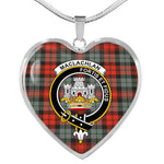 MacLachlan Weathered Scottish Clan Heart Necklacemother's day gifts, gifts for mom, best gift for girlfriend, Tartan Heart Necklace Jewelry, Gold Heart Necklace, Silver Heart Necklace, Plaid Heart Necklace