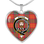MacNab Ancient Scottish Clan Heart Necklacemother's day gifts, gifts for mom, best gift for girlfriend, Tartan Heart Necklace Jewelry, Gold Heart Necklace, Silver Heart Necklace, Plaid Heart Necklace