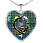 MacNeil Of Barra Ancient Scottish Clan Heart Necklacemother's day gifts, gifts for mom, best gift for girlfriend, Tartan Heart Necklace Jewelry, Gold Heart Necklace, Silver Heart Necklace, Plaid Heart Necklace