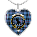MacKie Blue Scottish Clan Heart Necklacemother's day gifts, gifts for mom, best gift for girlfriend, Tartan Heart Necklace Jewelry, Gold Heart Necklace, Silver Heart Necklace, Plaid Heart Necklace
