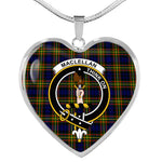 MacLellan Modern Scottish Clan Heart Necklacemother's day gifts, gifts for mom, best gift for girlfriend, Tartan Heart Necklace Jewelry, Gold Heart Necklace, Silver Heart Necklace, Plaid Heart Necklace
