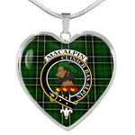 MacAlpine Modern Scottish Clan Heart Necklacemother's day gifts, gifts for mom, best gift for girlfriend, Tartan Heart Necklace Jewelry, Gold Heart Necklace, Silver Heart Necklace, Plaid Heart Necklace