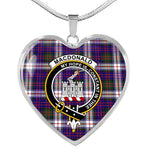 MacDonald Clan Ranald Dress Modern Scottish Clan Heart Necklacemother's day gifts, gifts for mom, best gift for girlfriend, Tartan Heart Necklace Jewelry, Gold Heart Necklace, Silver Heart Necklace, Plaid Heart Necklace