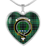 MacArthur Ancient Scottish Clan Heart Necklacemother's day gifts, gifts for mom, best gift for girlfriend, Tartan Heart Necklace Jewelry, Gold Heart Necklace, Silver Heart Necklace, Plaid Heart Necklace