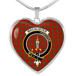 MacAlister Of Glenbarr Scottish Clan Heart Necklacemother's day gifts, gifts for mom, best gift for girlfriend, Tartan Heart Necklace Jewelry, Gold Heart Necklace, Silver Heart Necklace, Plaid Heart Necklace