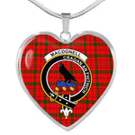 MacDonell Of Keppoch Scottish Clan Heart Necklacemother's day gifts, gifts for mom, best gift for girlfriend, Tartan Heart Necklace Jewelry, Gold Heart Necklace, Silver Heart Necklace, Plaid Heart Necklace