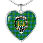 Johnstone Scottish Clan Heart Necklacemother's day gifts, gifts for mom, best gift for girlfriend, Tartan Heart Necklace Jewelry, Gold Heart Necklace, Silver Heart Necklace, Plaid Heart Necklace