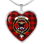 MacLeod Of Raasay Scottish Clan Heart Necklacemother's day gifts, gifts for mom, best gift for girlfriend, Tartan Heart Necklace Jewelry, Gold Heart Necklace, Silver Heart Necklace, Plaid Heart Necklace