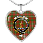 MacDougall Garthland Of Lochcarron Scottish Clan Heart Necklacemother's day gifts, gifts for mom, best gift for girlfriend, Tartan Heart Necklace Jewelry, Gold Heart Necklace, Silver Heart Necklace, Plaid Heart Necklace