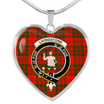 Livingstone Modern Scottish Clan Heart Necklacemother's day gifts, gifts for mom, best gift for girlfriend, Tartan Heart Necklace Jewelry, Gold Heart Necklace, Silver Heart Necklace, Plaid Heart Necklace