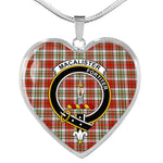 MacAlister Dress Scottish Clan Heart Necklacemother's day gifts, gifts for mom, best gift for girlfriend, Tartan Heart Necklace Jewelry, Gold Heart Necklace, Silver Heart Necklace, Plaid Heart Necklace