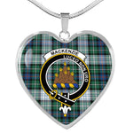 MacKenzie Dress Ancient Scottish Clan Heart Necklacemother's day gifts, gifts for mom, best gift for girlfriend, Tartan Heart Necklace Jewelry, Gold Heart Necklace, Silver Heart Necklace, Plaid Heart Necklace