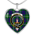 MacIntyre Hunting Modern Scottish Clan Heart Necklacemother's day gifts, gifts for mom, best gift for girlfriend, Tartan Heart Necklace Jewelry, Gold Heart Necklace, Silver Heart Necklace, Plaid Heart Necklace
