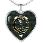 MacInnes Scottish Clan Heart Necklacemother's day gifts, gifts for mom, best gift for girlfriend, Tartan Heart Necklace Jewelry, Gold Heart Necklace, Silver Heart Necklace, Plaid Heart Necklace