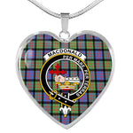 MacDonald Clan Donald Ancient Scottish Clan Heart Necklacemother's day gifts, gifts for mom, best gift for girlfriend, Tartan Heart Necklace Jewelry, Gold Heart Necklace, Silver Heart Necklace, Plaid Heart Necklace