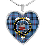 MacNeil Of Barra Scottish Clan Heart Necklacemother's day gifts, gifts for mom, best gift for girlfriend, Tartan Heart Necklace Jewelry, Gold Heart Necklace, Silver Heart Necklace, Plaid Heart Necklace