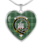 MacDonald Lord Clan Ranald Of The Isles Hunting Scottish Clan Heart Necklacemother's day gifts, gifts for mom, best gift for girlfriend, Tartan Heart Necklace Jewelry, Gold Heart Necklace, Silver Heart Necklace, Plaid Heart Necklace