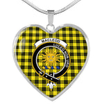 MacLeod Of Lewis Modern Scottish Clan Heart Necklacemother's day gifts, gifts for mom, best gift for girlfriend, Tartan Heart Necklace Jewelry, Gold Heart Necklace, Silver Heart Necklace, Plaid Heart Necklace