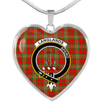 Langlands Scottish Clan Heart Necklacemother's day gifts, gifts for mom, best gift for girlfriend, Tartan Heart Necklace Jewelry, Gold Heart Necklace, Silver Heart Necklace, Plaid Heart Necklace