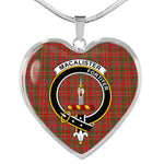 MacAlister Scottish Clan Heart Necklacemother's day gifts, gifts for mom, best gift for girlfriend, Tartan Heart Necklace Jewelry, Gold Heart Necklace, Silver Heart Necklace, Plaid Heart Necklace