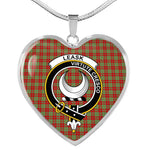 Leask Scottish Clan Heart Necklacemother's day gifts, gifts for mom, best gift for girlfriend, Tartan Heart Necklace Jewelry, Gold Heart Necklace, Silver Heart Necklace, Plaid Heart Necklace