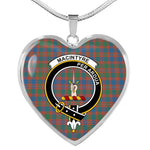 MacIntyre Ancient Scottish Clan Heart Necklacemother's day gifts, gifts for mom, best gift for girlfriend, Tartan Heart Necklace Jewelry, Gold Heart Necklace, Silver Heart Necklace, Plaid Heart Necklace