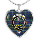 MacInnes Modern Scottish Clan Heart Necklacemother's day gifts, gifts for mom, best gift for girlfriend, Tartan Heart Necklace Jewelry, Gold Heart Necklace, Silver Heart Necklace, Plaid Heart Necklace