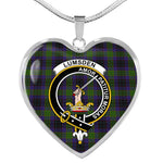 Lumsden Hunting Scottish Clan Heart Necklacemother's day gifts, gifts for mom, best gift for girlfriend, Tartan Heart Necklace Jewelry, Gold Heart Necklace, Silver Heart Necklace, Plaid Heart Necklace
