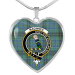 MacInnes Ancient Scottish Clan Heart Necklacemother's day gifts, gifts for mom, best gift for girlfriend, Tartan Heart Necklace Jewelry, Gold Heart Necklace, Silver Heart Necklace, Plaid Heart Necklace