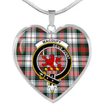 MacDuff Dress Modern Scottish Clan Heart Necklacemother's day gifts, gifts for mom, best gift for girlfriend, Tartan Heart Necklace Jewelry, Gold Heart Necklace, Silver Heart Necklace, Plaid Heart Necklace