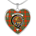MacGregor Ancient Scottish Clan Heart Necklacemother's day gifts, gifts for mom, best gift for girlfriend, Tartan Heart Necklace Jewelry, Gold Heart Necklace, Silver Heart Necklace, Plaid Heart Necklace