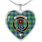 Learmonth Scottish Clan Heart Necklacemother's day gifts, gifts for mom, best gift for girlfriend, Tartan Heart Necklace Jewelry, Gold Heart Necklace, Silver Heart Necklace, Plaid Heart Necklace