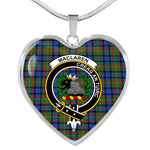 MacLaren Scottish Clan Heart Necklacemother's day gifts, gifts for mom, best gift for girlfriend, Tartan Heart Necklace Jewelry, Gold Heart Necklace, Silver Heart Necklace, Plaid Heart Necklace