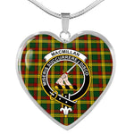 MacMillan Scottish Clan Heart Necklacemother's day gifts, gifts for mom, best gift for girlfriend, Tartan Heart Necklace Jewelry, Gold Heart Necklace, Silver Heart Necklace, Plaid Heart Necklace