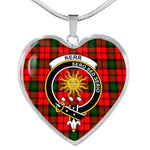 Kerr Modern Scottish Clan Heart Necklacemother's day gifts, gifts for mom, best gift for girlfriend, Tartan Heart Necklace Jewelry, Gold Heart Necklace, Silver Heart Necklace, Plaid Heart Necklace