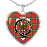 MacLaine Of Lochbuie Scottish Clan Heart Necklacemother's day gifts, gifts for mom, best gift for girlfriend, Tartan Heart Necklace Jewelry, Gold Heart Necklace, Silver Heart Necklace, Plaid Heart Necklace