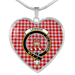 Lennox Dress Scottish Clan Heart Necklacemother's day gifts, gifts for mom, best gift for girlfriend, Tartan Heart Necklace Jewelry, Gold Heart Necklace, Silver Heart Necklace, Plaid Heart Necklace