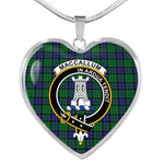 MacCallum Scottish Clan Heart Necklacemother's day gifts, gifts for mom, best gift for girlfriend, Tartan Heart Necklace Jewelry, Gold Heart Necklace, Silver Heart Necklace, Plaid Heart Necklace