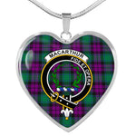MacArthur Milton Scottish Clan Heart Necklacemother's day gifts, gifts for mom, best gift for girlfriend, Tartan Heart Necklace Jewelry, Gold Heart Necklace, Silver Heart Necklace, Plaid Heart Necklace