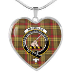 MacMillan Old Weathered Scottish Clan Heart Necklacemother's day gifts, gifts for mom, best gift for girlfriend, Tartan Heart Necklace Jewelry, Gold Heart Necklace, Silver Heart Necklace, Plaid Heart Necklace