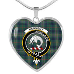 Kennedy Modern Scottish Clan Heart Necklacemother's day gifts, gifts for mom, best gift for girlfriend, Tartan Heart Necklace Jewelry, Gold Heart Necklace, Silver Heart Necklace, Plaid Heart Necklace