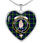 Lamont Scottish Clan Heart Necklacemother's day gifts, gifts for mom, best gift for girlfriend, Tartan Heart Necklace Jewelry, Gold Heart Necklace, Silver Heart Necklace, Plaid Heart Necklace